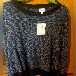 Brand New sweater Harper sweater from LulaRoe. Heathered Gray/Black, Size XL